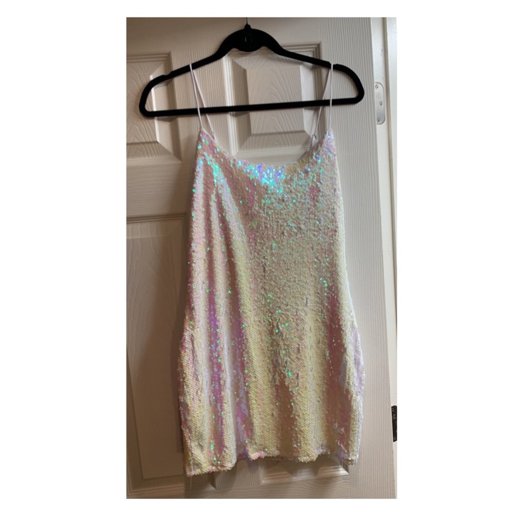 White sparkly party dress